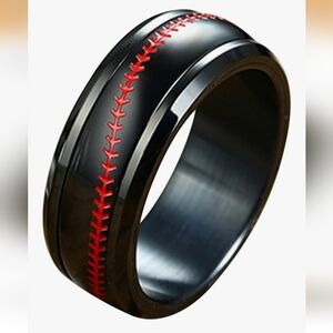 New Rotating stainless steel baseball band 8mm size 7 to 12 Available